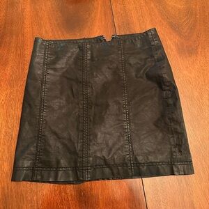Free People Modern Femme Vegan Black Mini Skirt Women’s Size 6